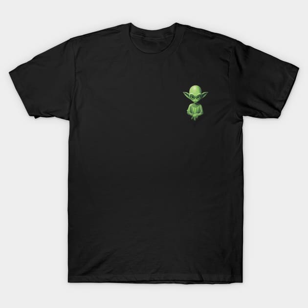 Green Alien Logo T-Shirt by TooplesArt